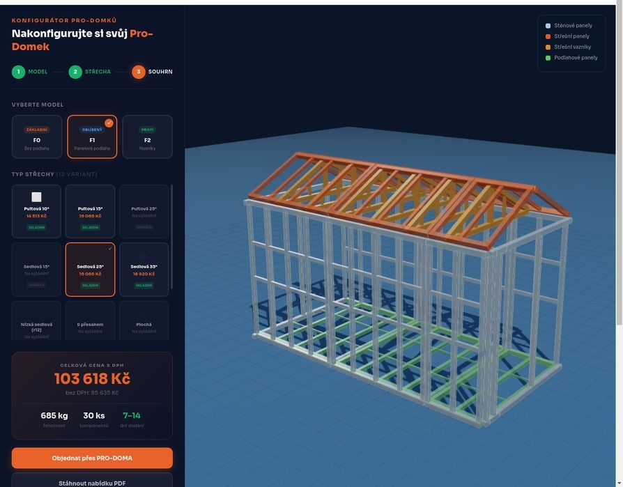 3D konfigurátor PRO-DOMEK