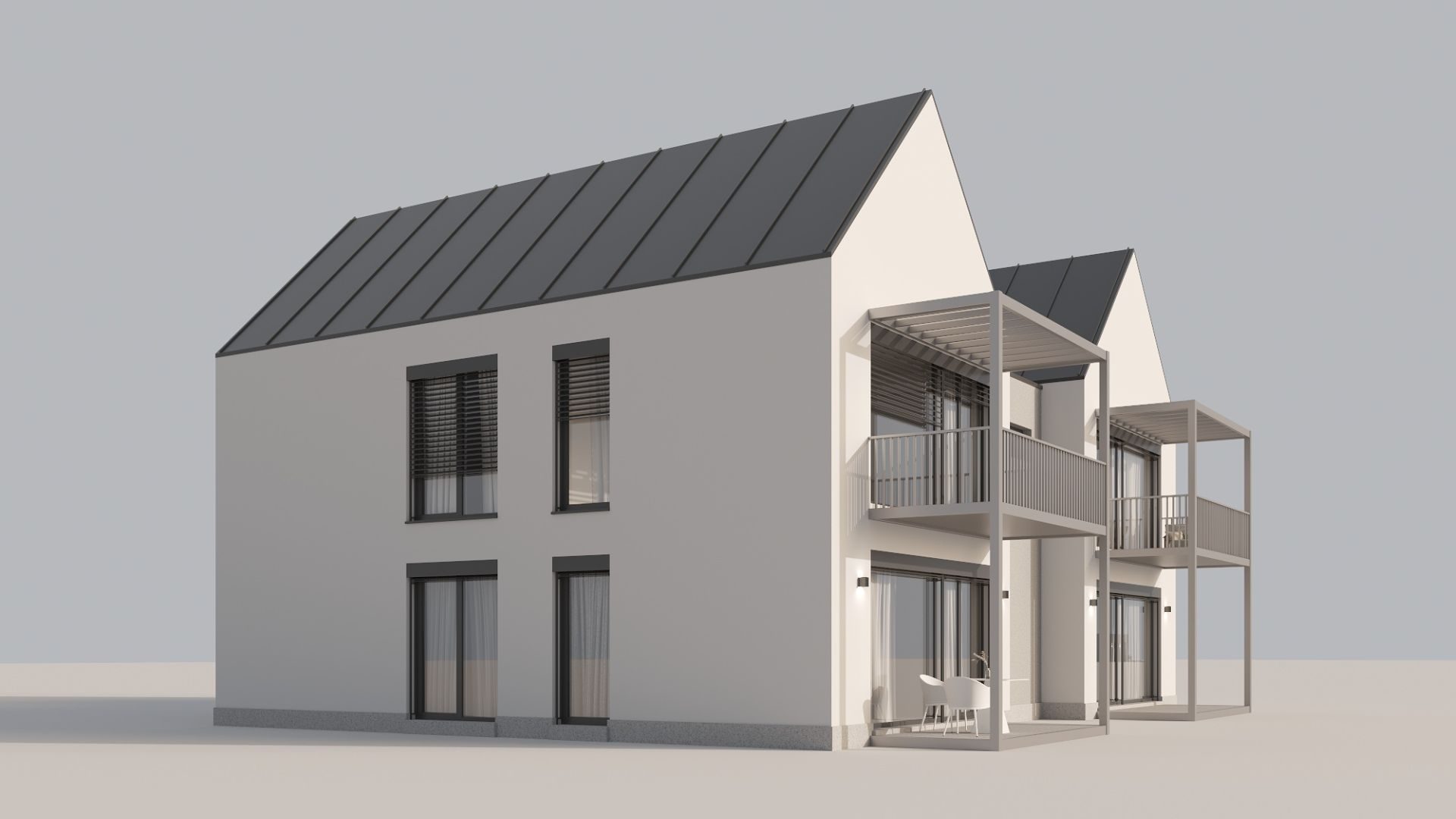 Edificio de apartamentos BD DuoFLEX — construcción modular LGSF, vista 03