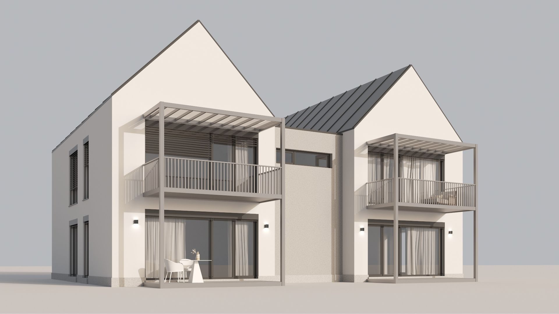 Edificio de apartamentos BD DuoFLEX — construcción modular LGSF, vista 04