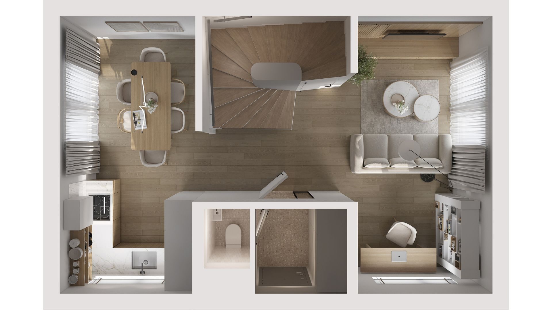 Edificio de apartamentos BD DuoFLEX — construcción modular LGSF, vista 05