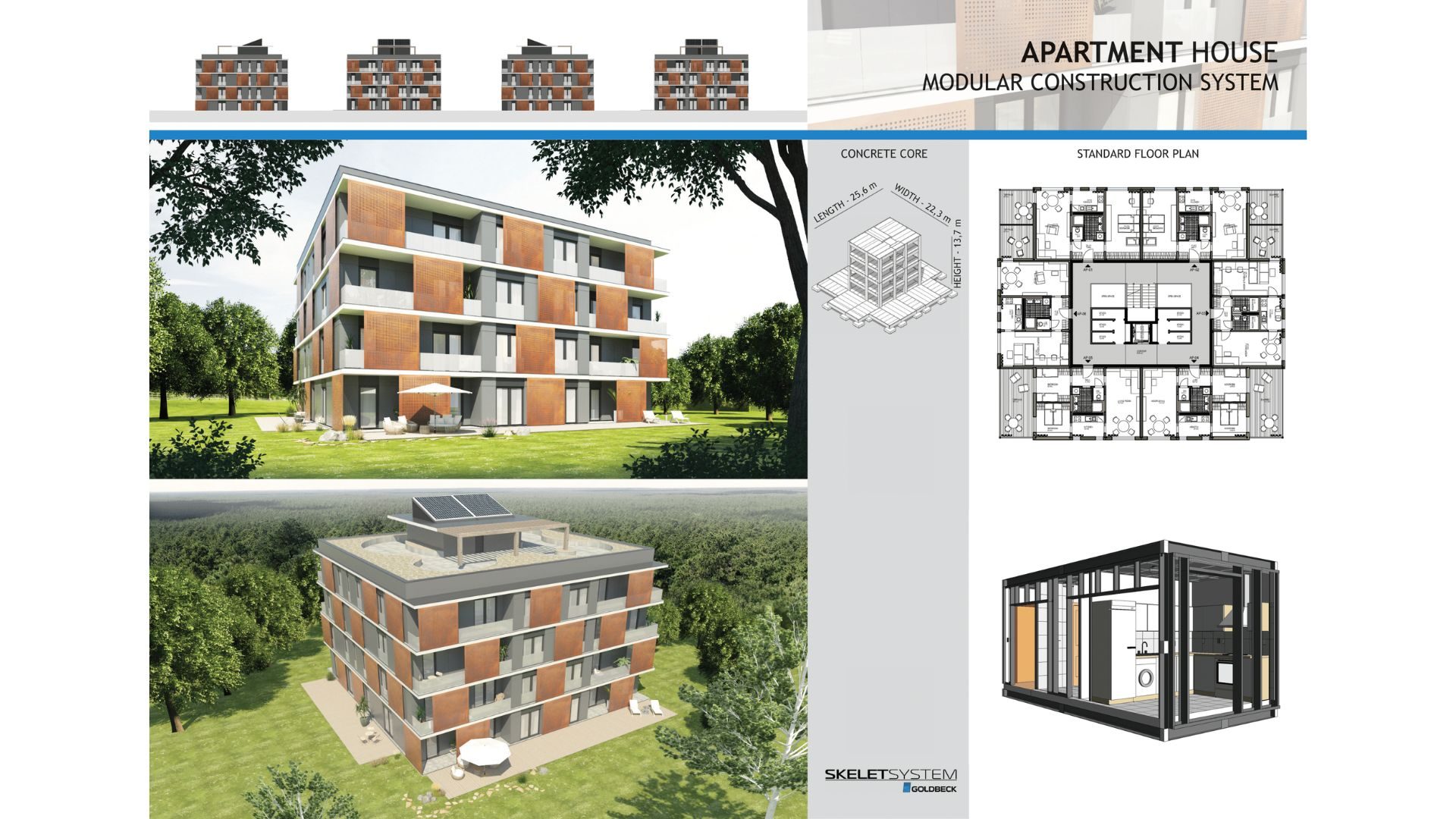 Vrstna hiša RD PolyFLEX — vrstna hiša iz LGSF, pogled 01