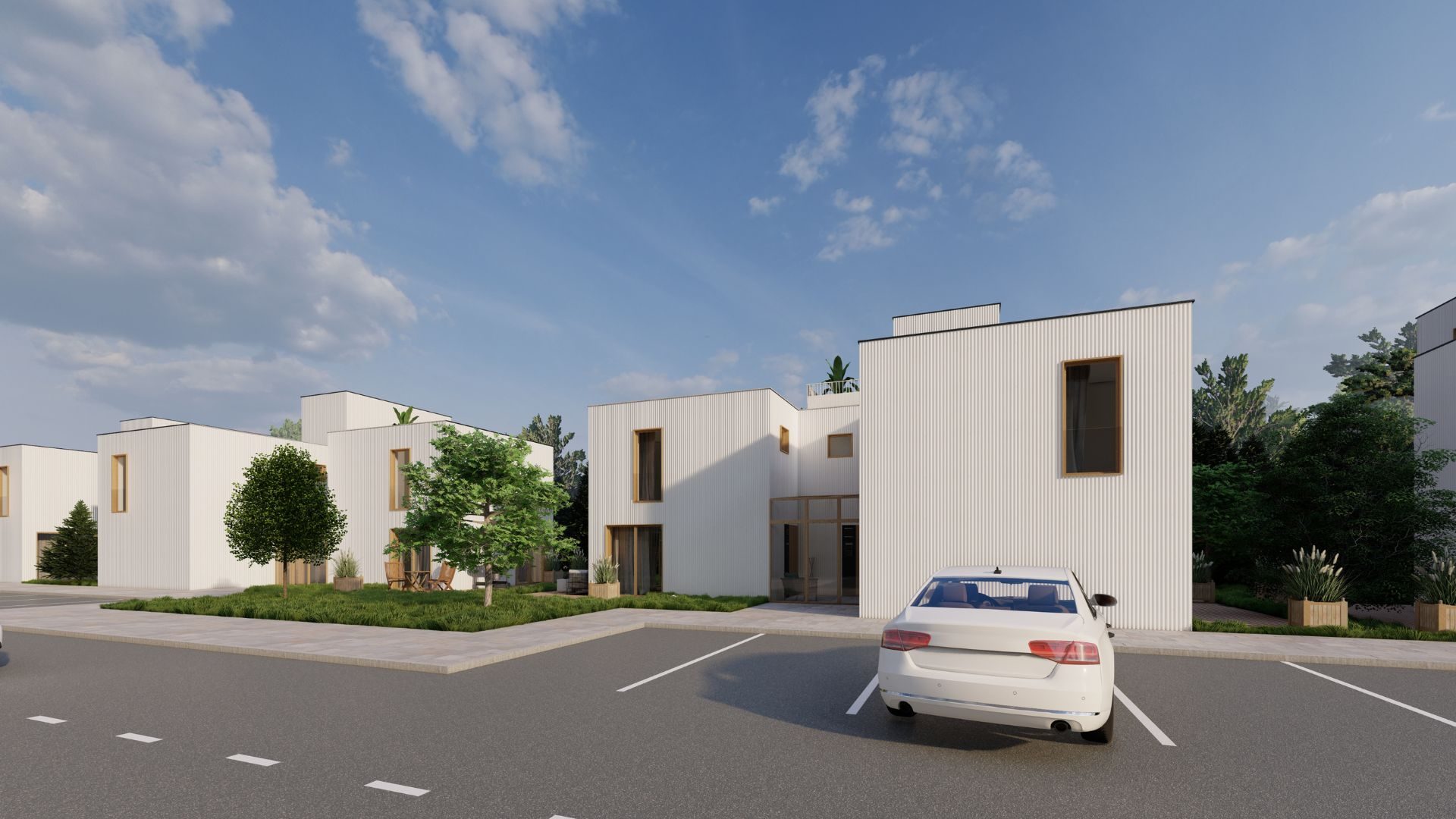 Casa adosada RD TrioFLEX — casa de tres unidades, vista 01