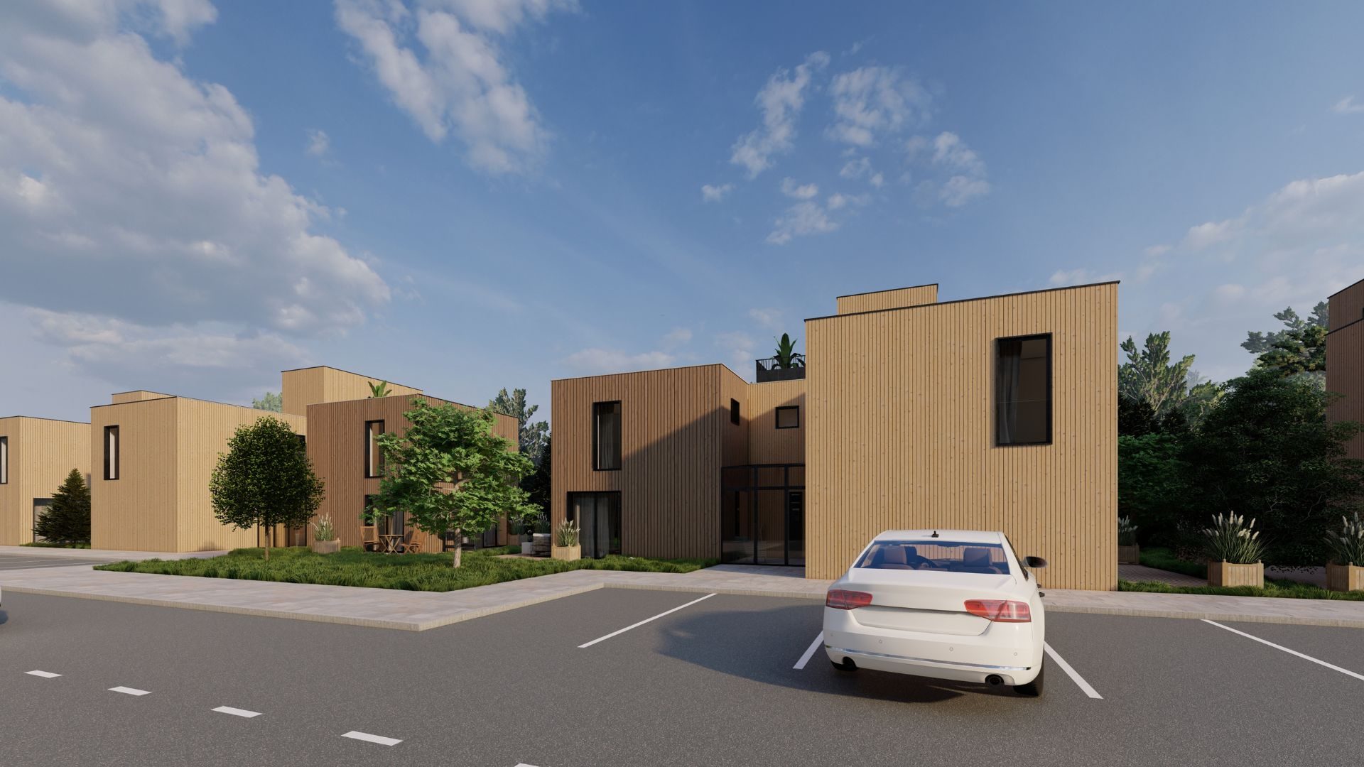 Casa adosada RD TrioFLEX — casa de tres unidades, vista 04