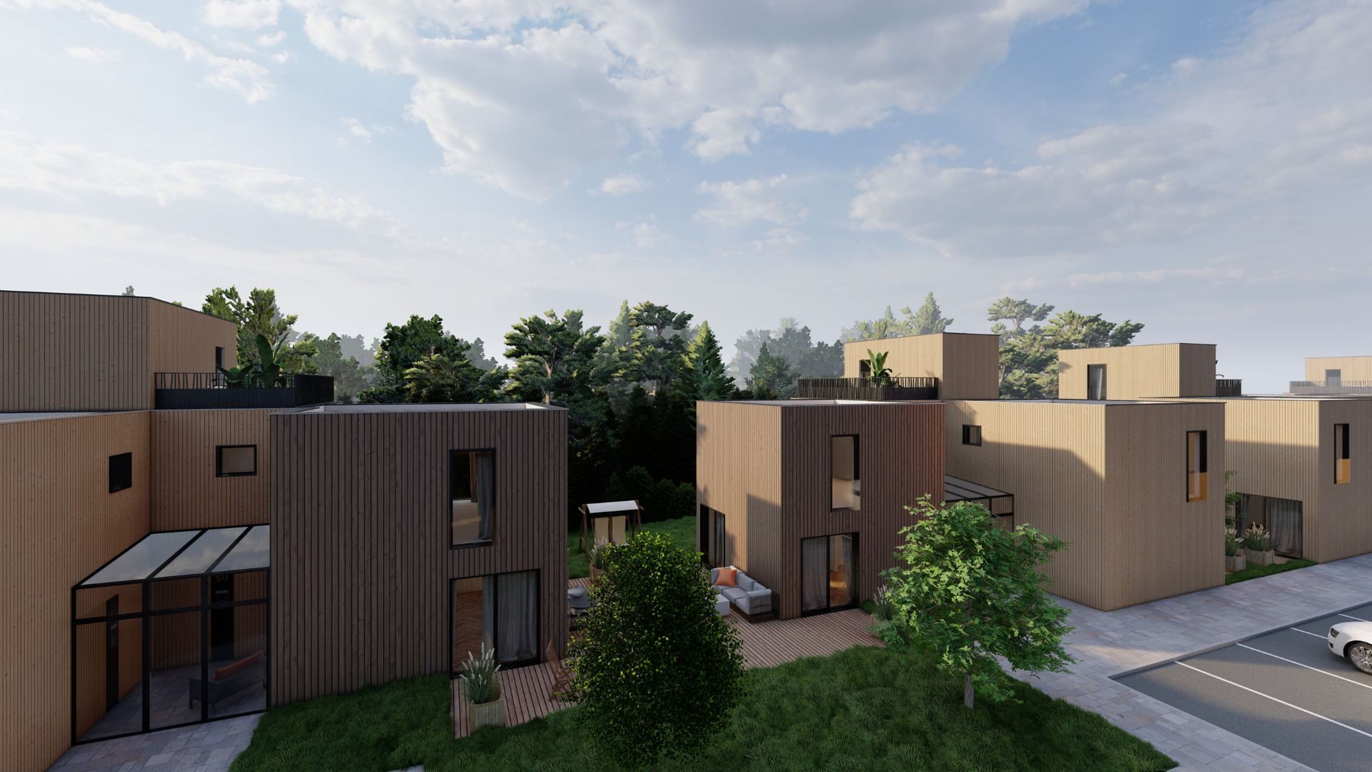 Casa adosada RD TrioFLEX — casa de tres unidades, vista 05