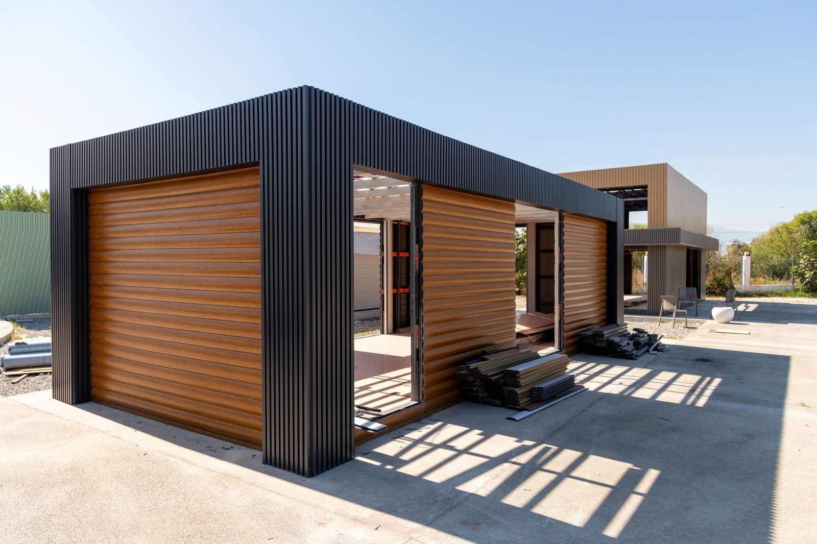 Modern modular building from light steel